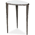 Arnold White Marble Accent Table Uttermost