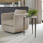 Arnold White Marble Accent Table by Uttermost