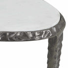 Arnold White Marble Accent Table Uttermost