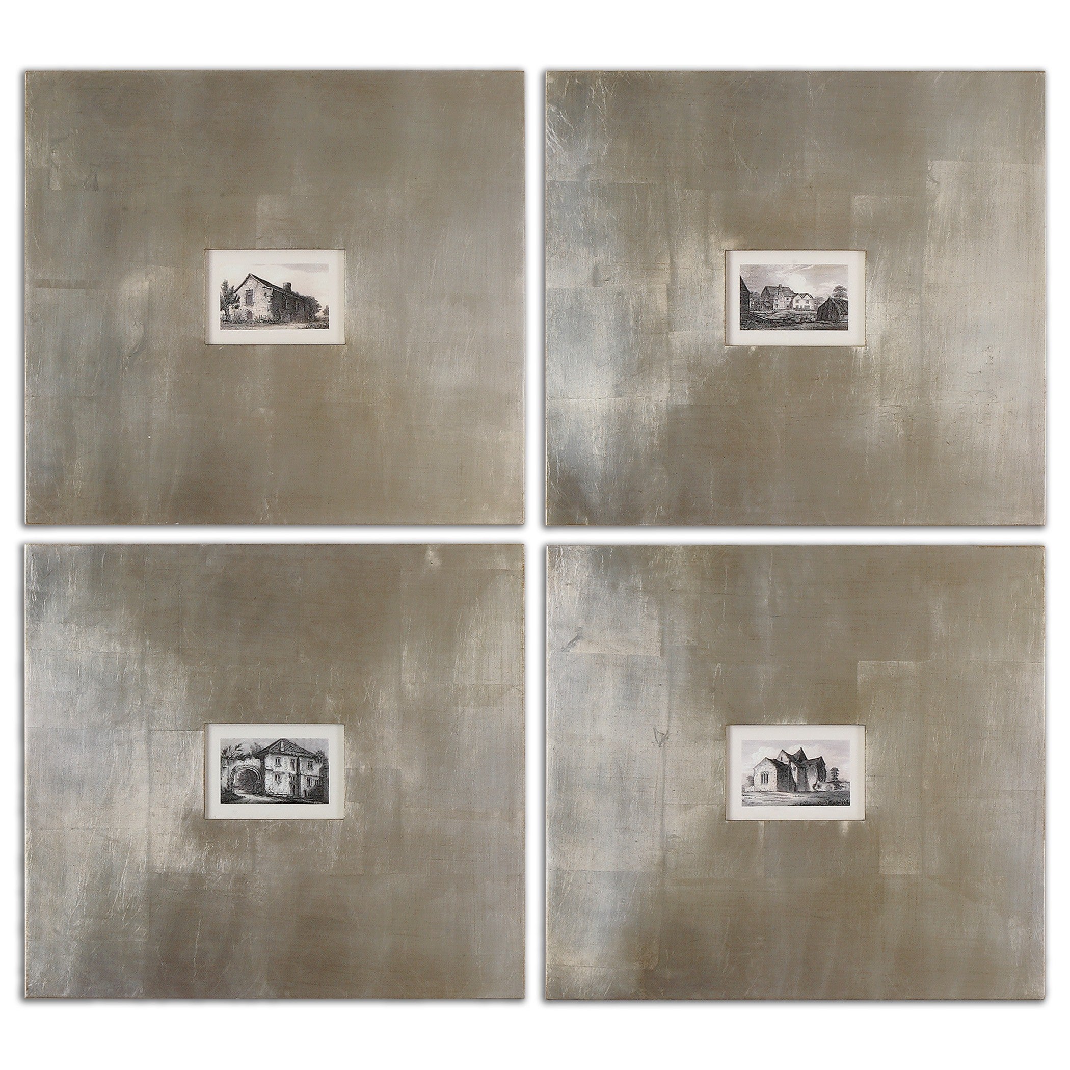 Historical Buildings Framed Art - Set of 4 by Uttermost