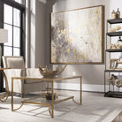 Golden Raindrops Modern Abstract Art by Uttermost