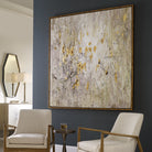 Golden Raindrops Modern Abstract Art by Uttermost