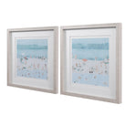 Sea Glass Sandbar Framed Prints - Set of 2 by Uttermost