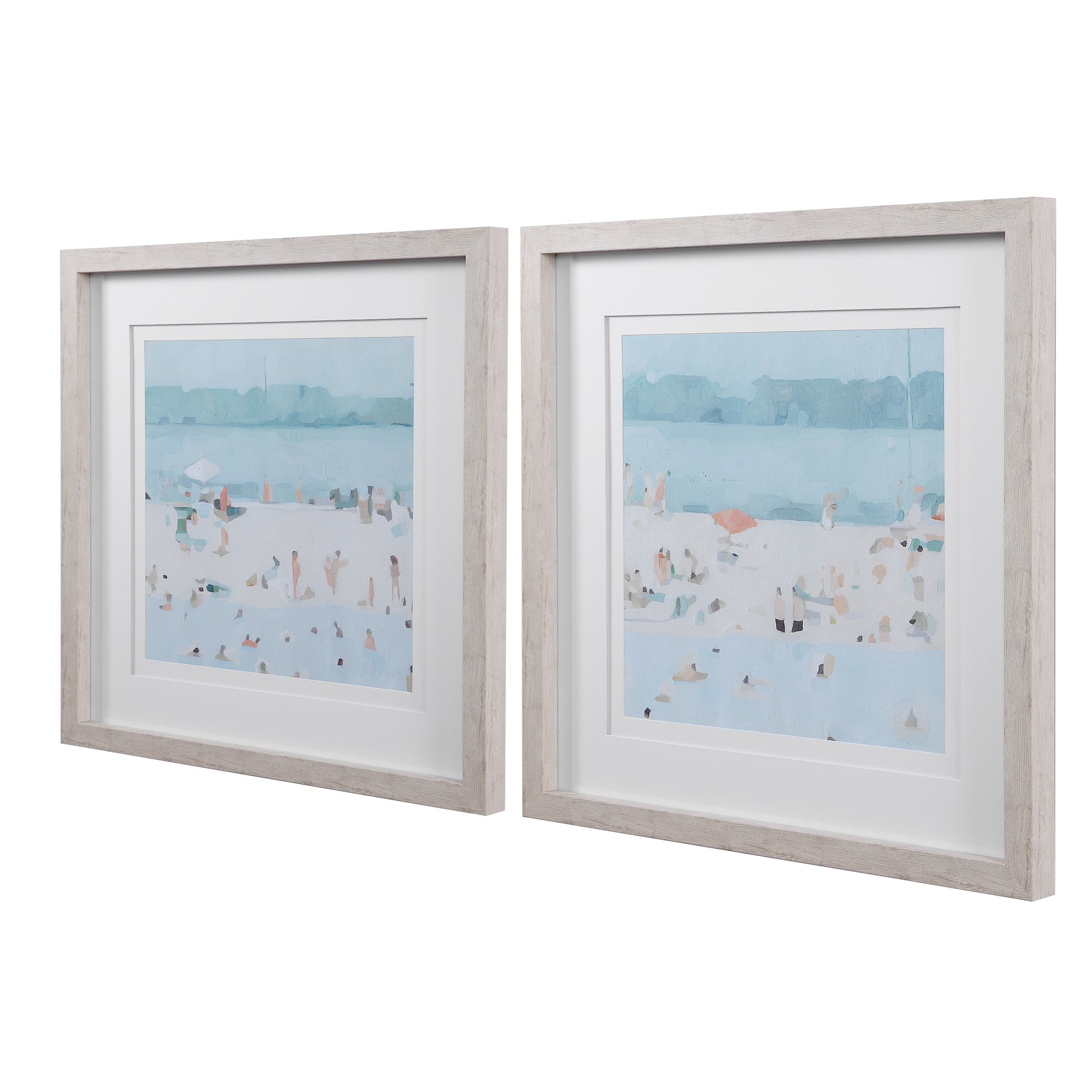 Sea Glass Sandbar Framed Prints - Set of 2 by Uttermost