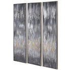 Gray Showers Hand Painted Canvases - Set of 3 by Uttermost