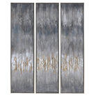 Gray Showers Hand Painted Canvases - Set of 3 by Uttermost