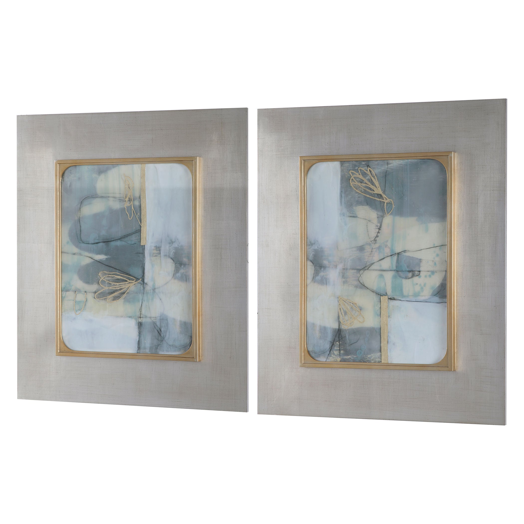 Gilded Whimsy Abstract Prints - Set of 2 by Uttermost