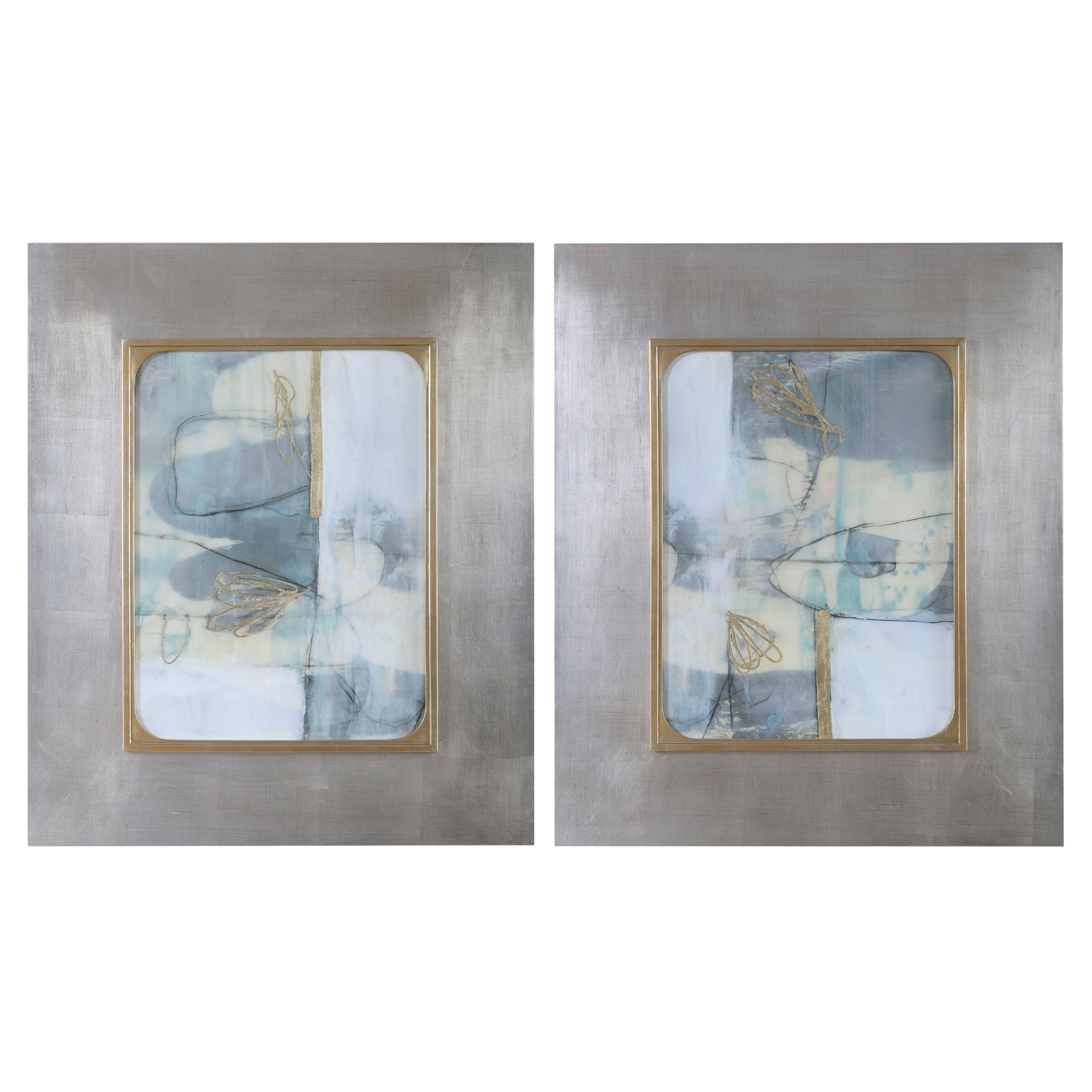 Gilded Whimsy Abstract Prints - Set of 2 by Uttermost