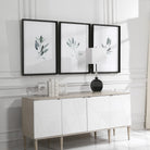 Simple Sage Watercolor Prints - Set of 3 by Uttermost