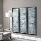 Ocean Swell Painted Metal Shadow Box by Uttermost