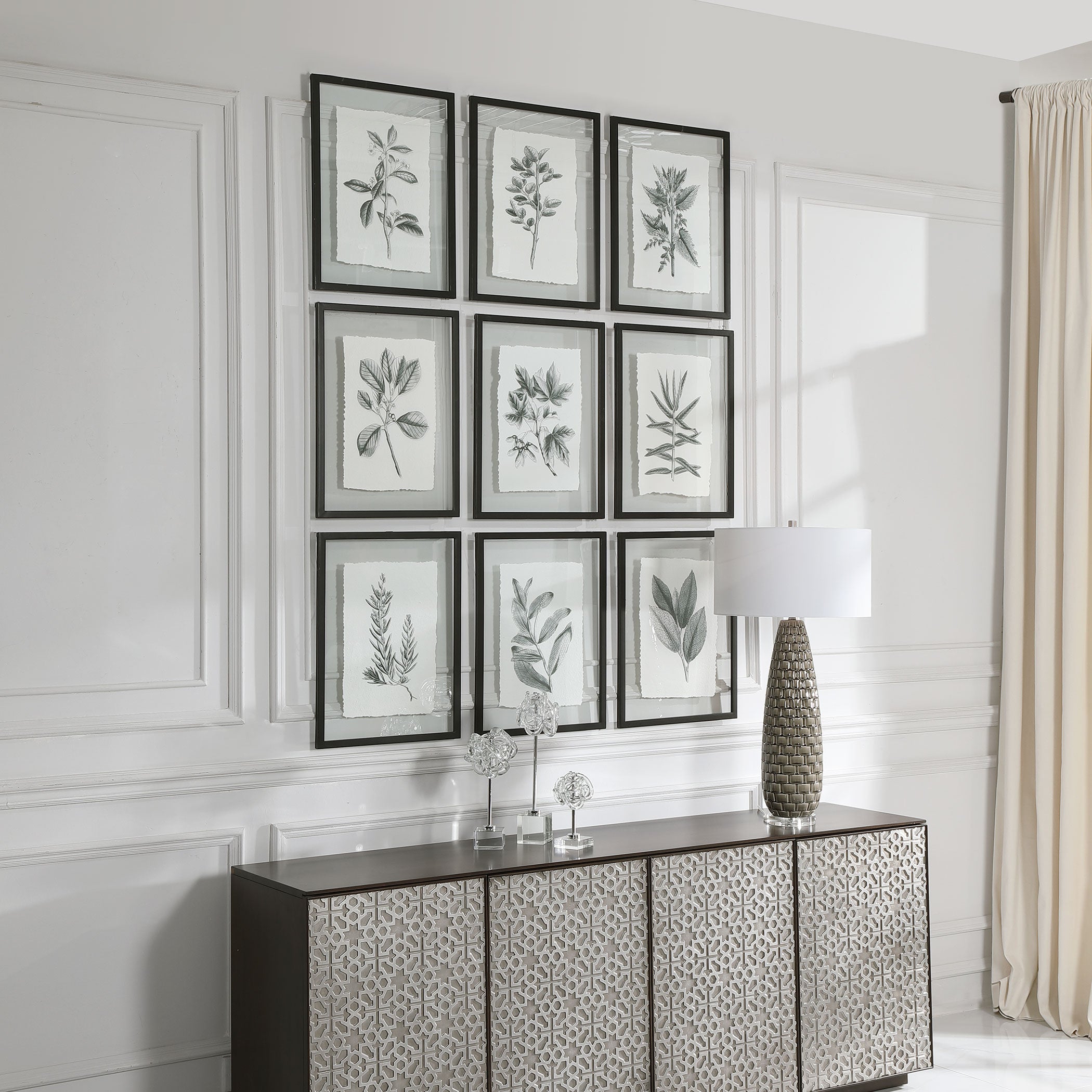Farmhouse Florals Framed Prints - Set of 9 by Uttermost
