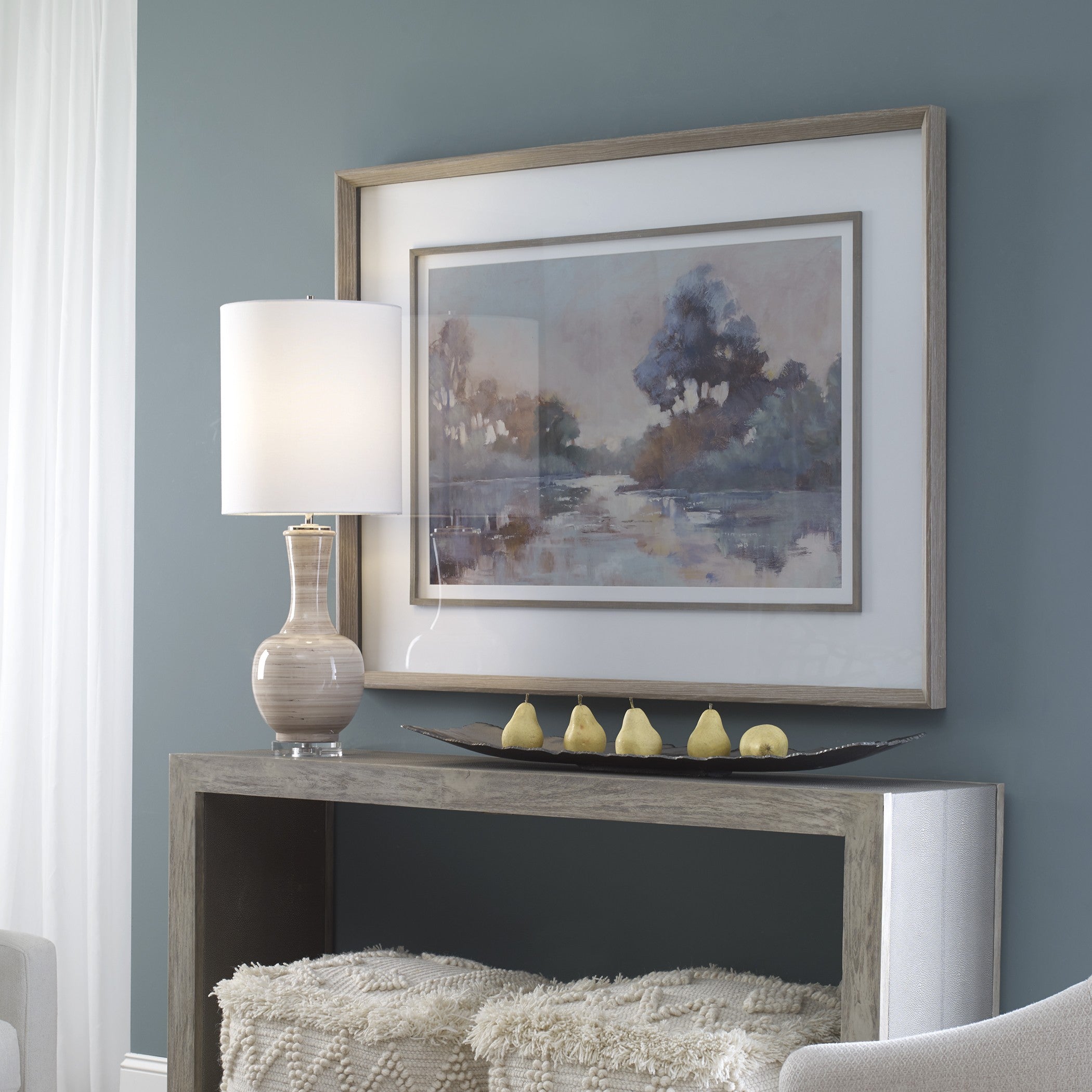 Morning Lake Watercolor Framed Print by Uttermost