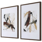 Burgundy Interjection Abstract Prints - Set of 2 by Uttermost