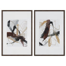 Burgundy Interjection Abstract Prints - Set of 2 by Uttermost