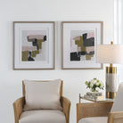 Color Block Framed Prints - Set of 2 by Uttermost