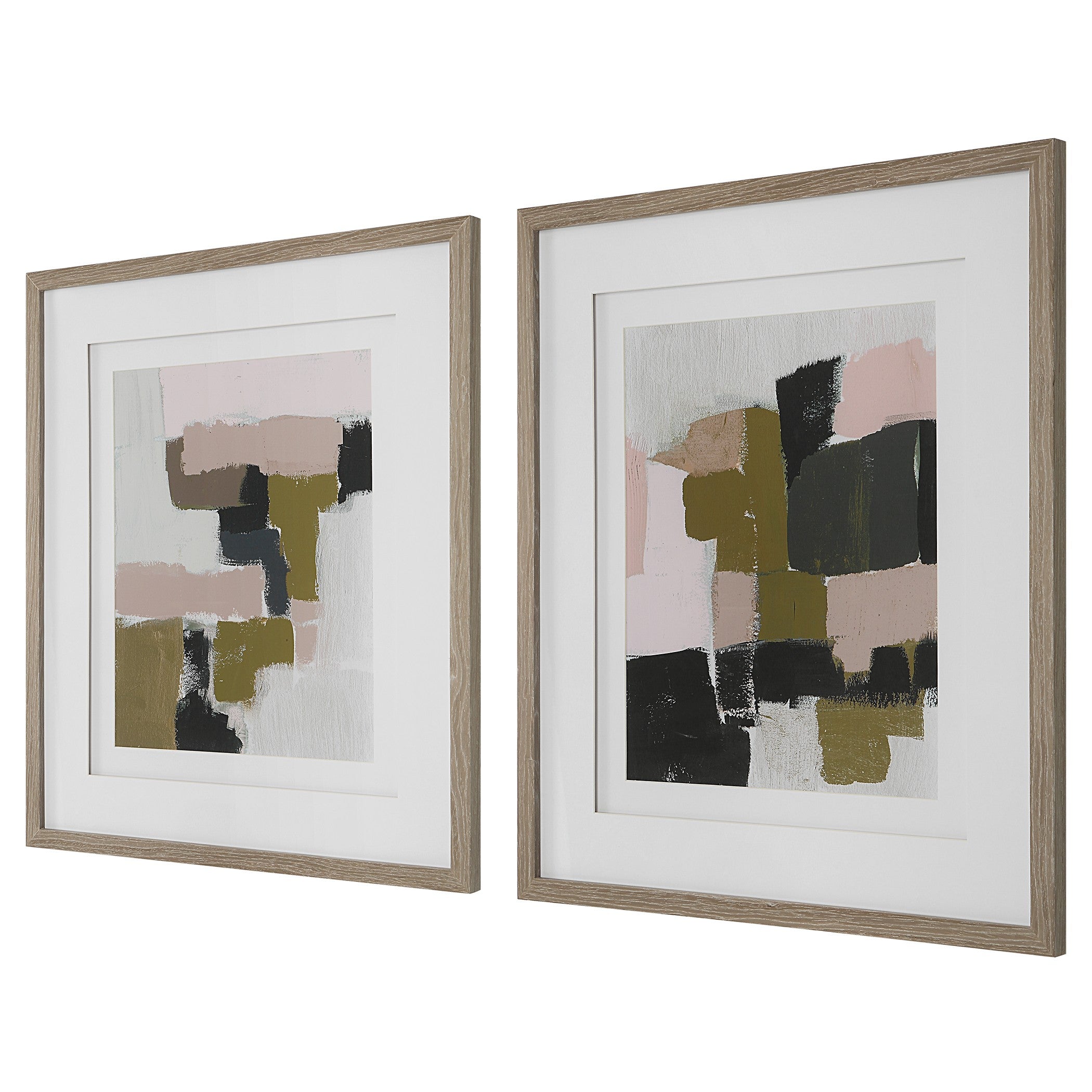 Color Block Framed Prints - Set of 2 by Uttermost
