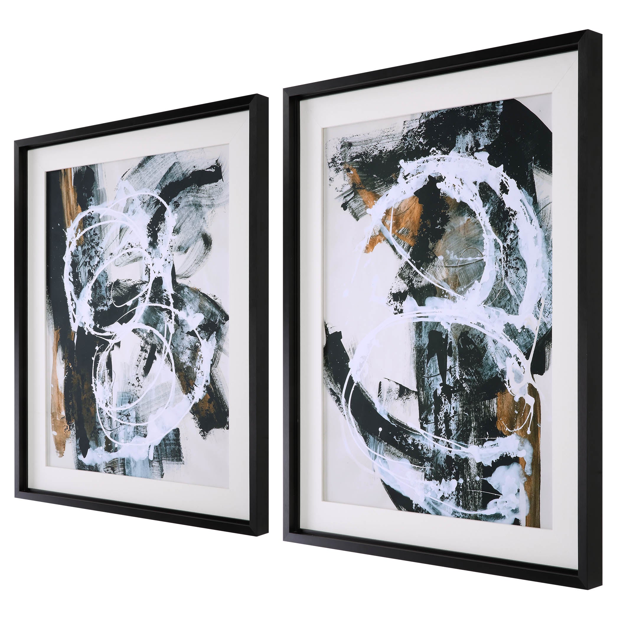 Winterland Abstract Prints - Set of 2 by Uttermost