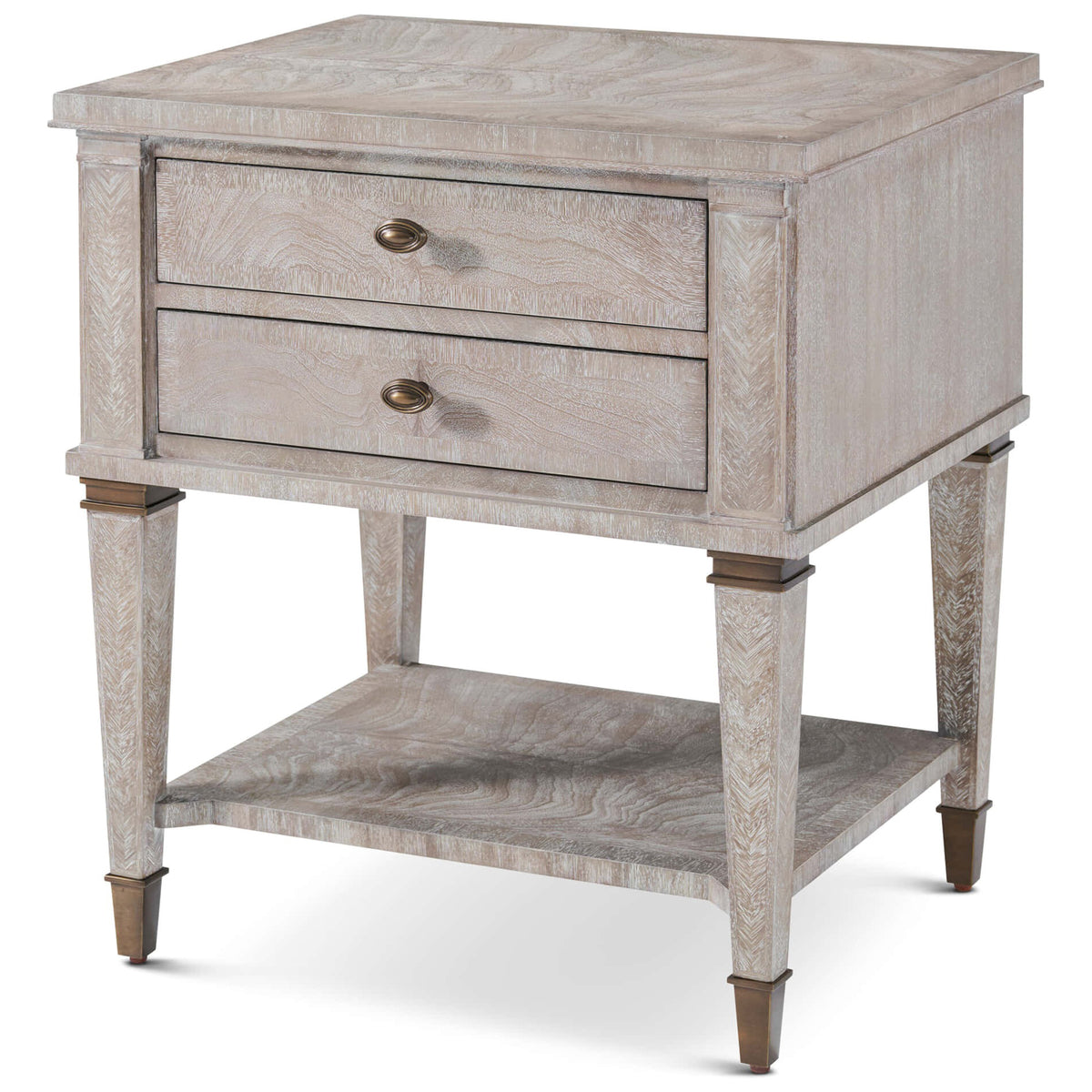 Salinger Bedside Table in Light by Theodore Alexander