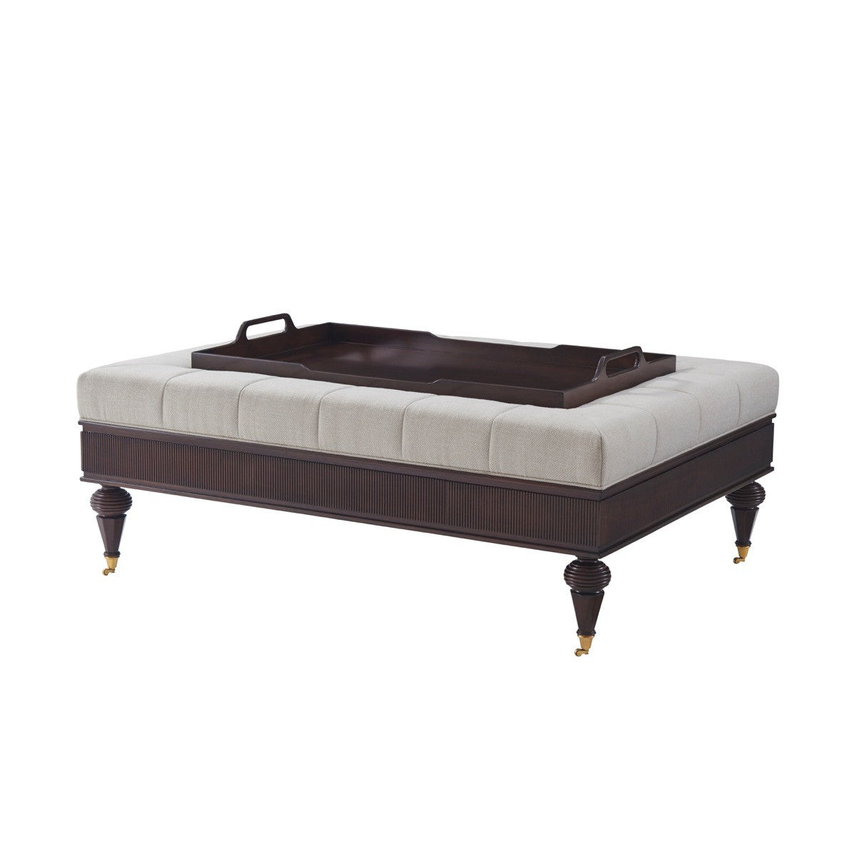Ottoman Bolen in Kendal Linen by Theodore Alexander