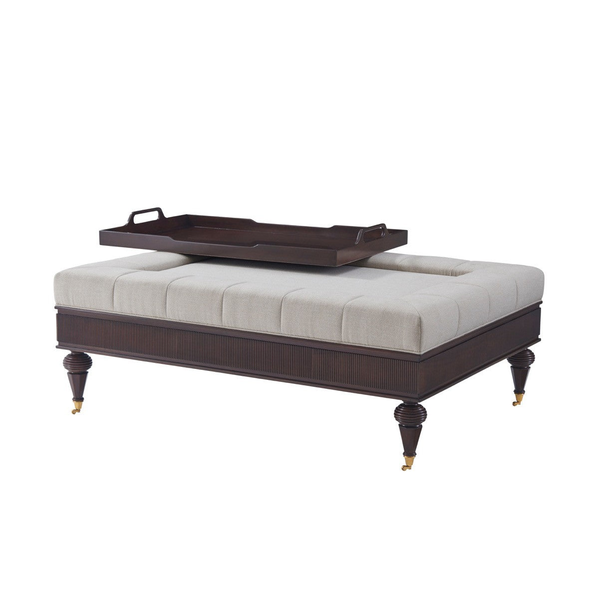 Ottoman Bolen in Kendal Linen by Theodore Alexander
