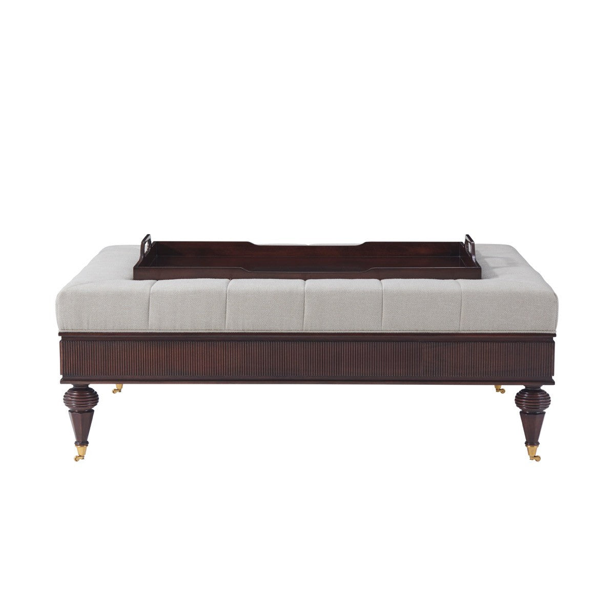 Ottoman Bolen in Kendal Linen by Theodore Alexander
