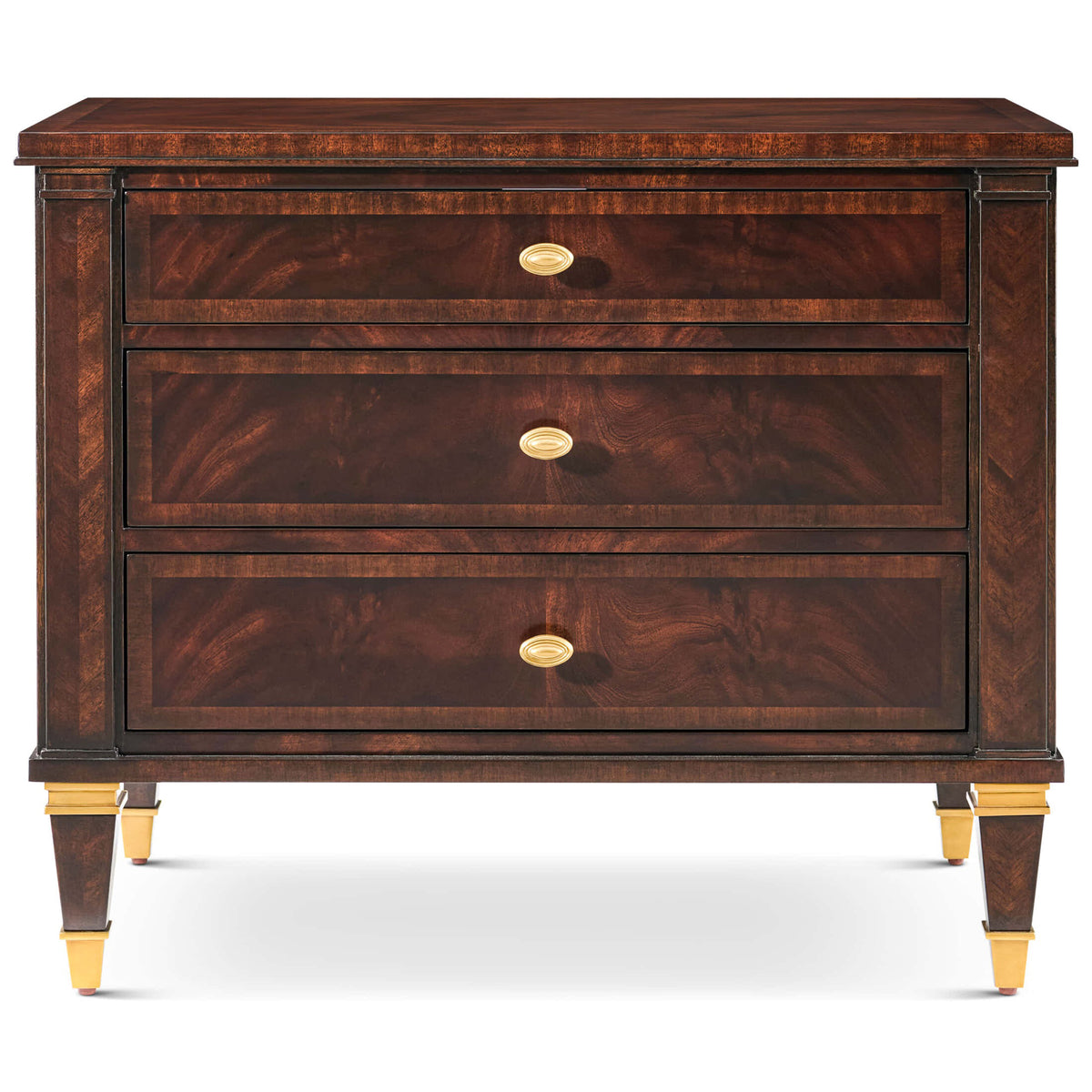 Massie Bedside Table in Dark by Theodore Alexander