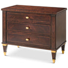 Massie Bedside Table in Dark by Theodore Alexander