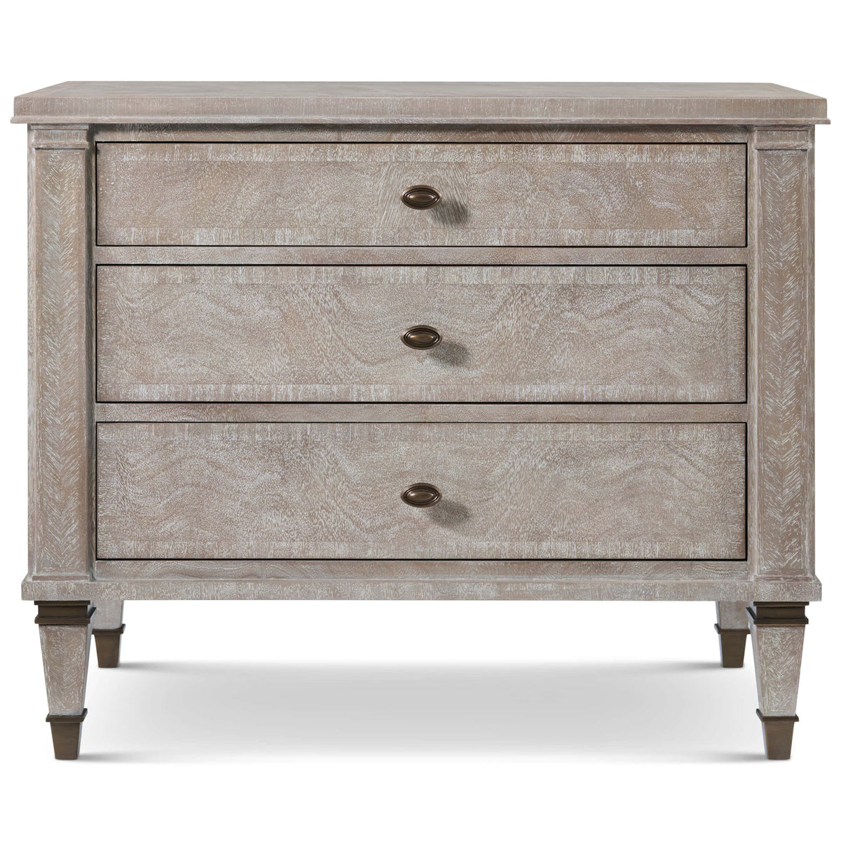 Massie Bedside Table in Light by Theodore Alexander