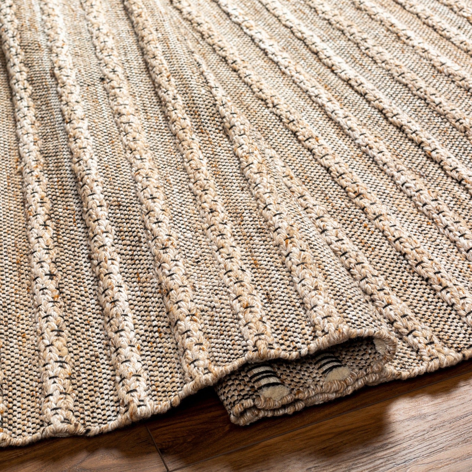 Azalea Hand Woven Rug in Dark Beige by Keiichi