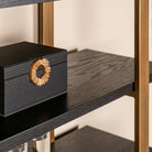 Cambon Dark Coffee 4 Door 4 Shelf Display Unit by Richmond Interiors
