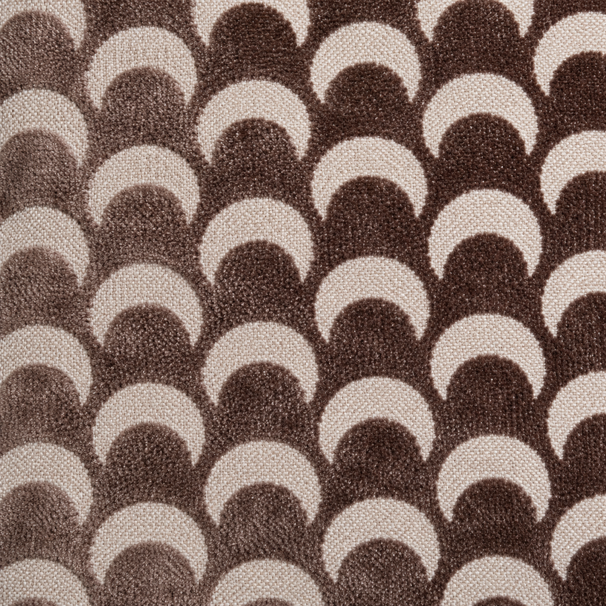 Soli Cut Velvet Crescent Cushion - Chocolate Malini