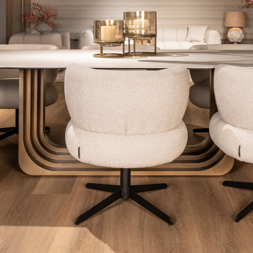 Maxfield Beige Ceramic Dining Table - 300cm by Richmond Interiors