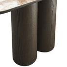Langford Brown Oak Wood & Ceramic Console Table by Richmond Interiors