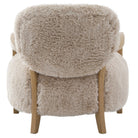 Baaarb Accent Chair in Faux Sheepskin by Keiichi