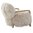 Baaarb Accent Chair in Natural Real Long Sheepskin by Keiichi
