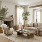 Baaarb Accent Chair in Natural Real Long Sheepskin by Keiichi