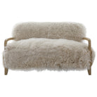 Baaarb Sofa in Natural Real Long Sheepskin by Keiichi