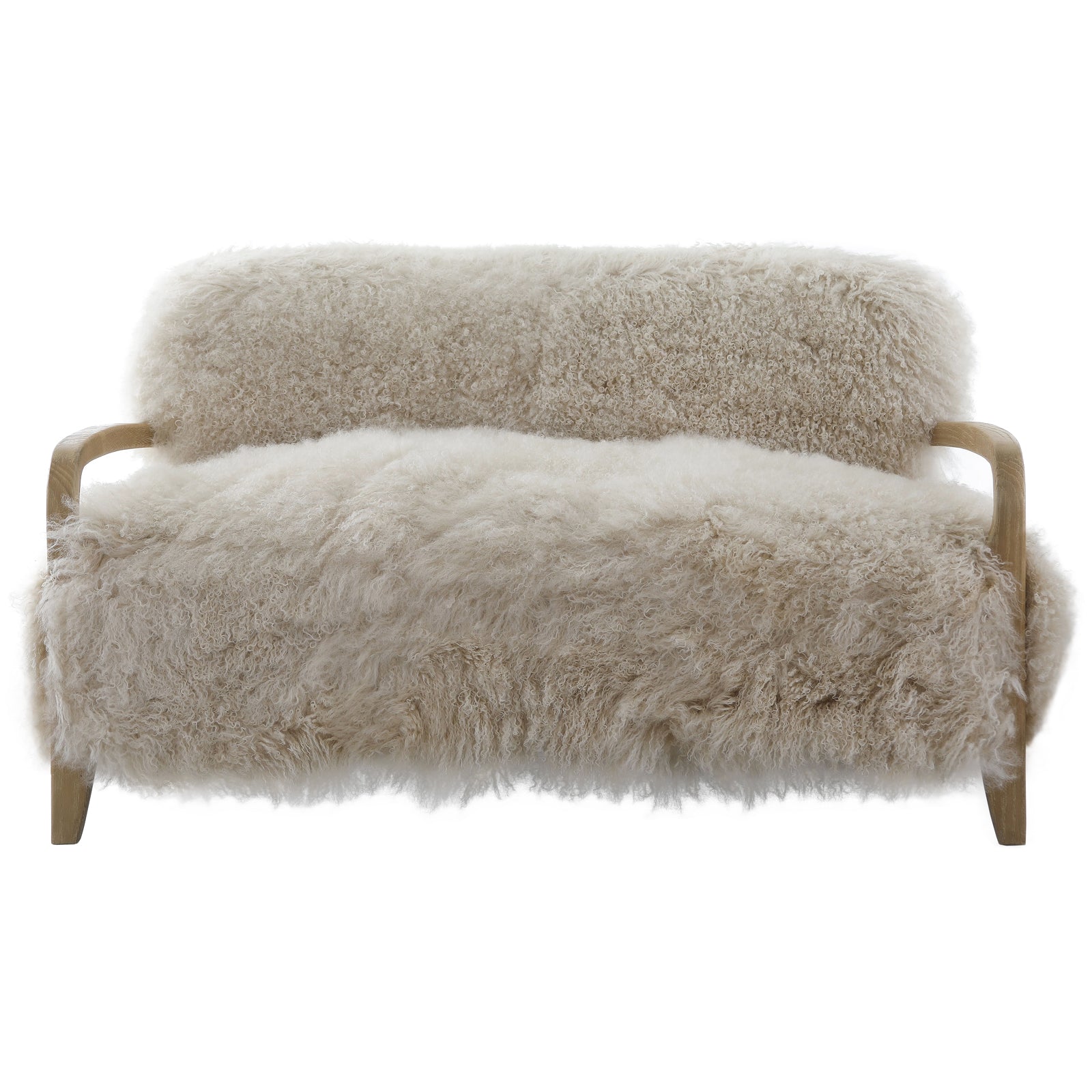 Baaarb Sofa in Natural Real Long Sheepskin by Keiichi