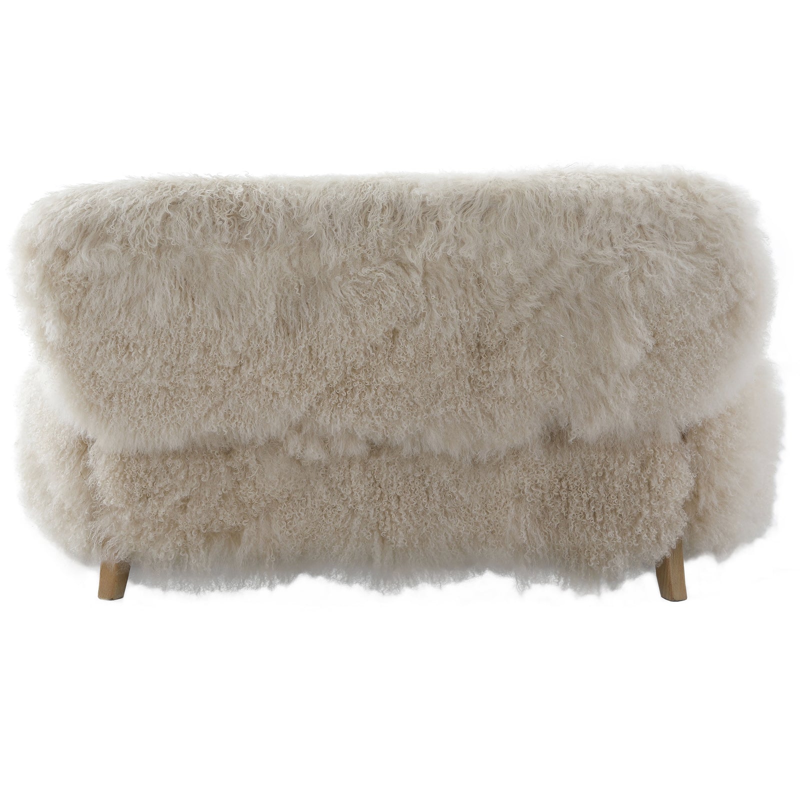 Baaarb Sofa in Natural Real Long Sheepskin by Keiichi