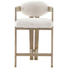 Baaarb Counter Stool in Faux Sheepskin by Keiichi