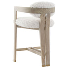 Baaarb Counter Stool in Faux Sheepskin by Keiichi
