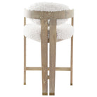 Baaarb Counter Stool in Faux Sheepskin by Keiichi