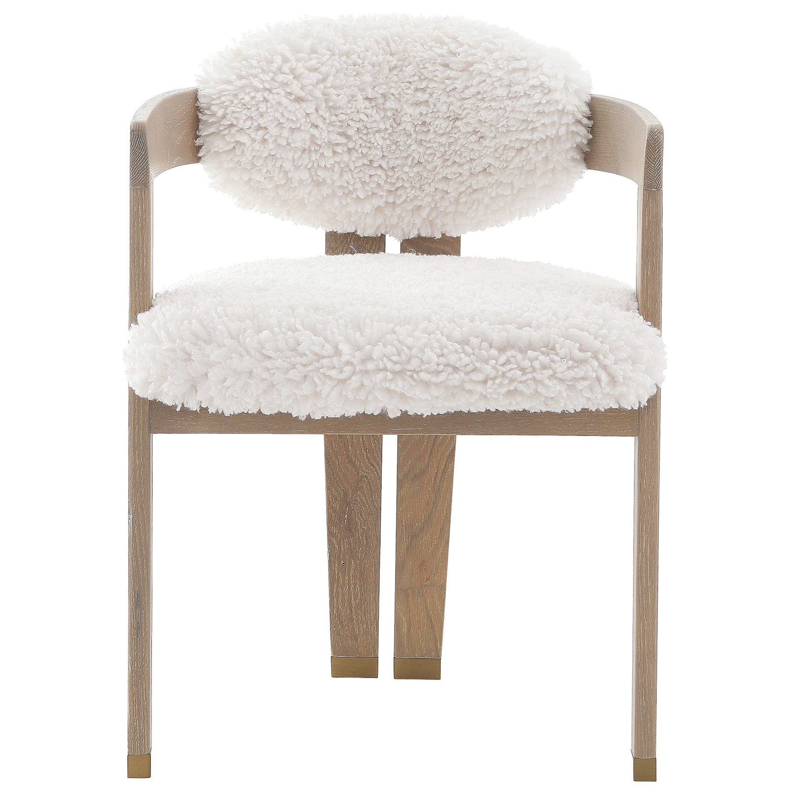 Baaarb Dining Chair in Faux Sheepskin Keiichi