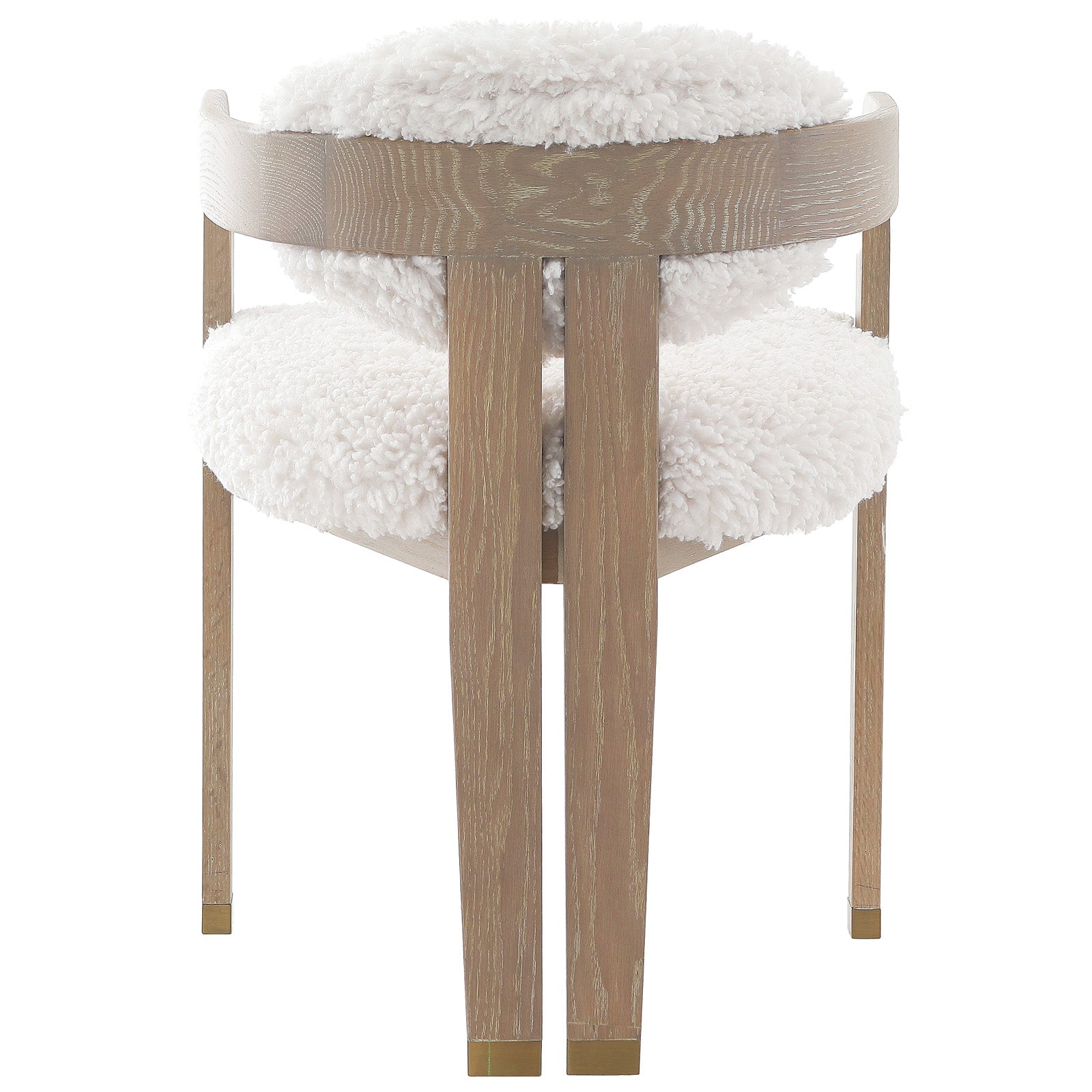 Baaarb Dining Chair in Faux Sheepskin by Keiichi