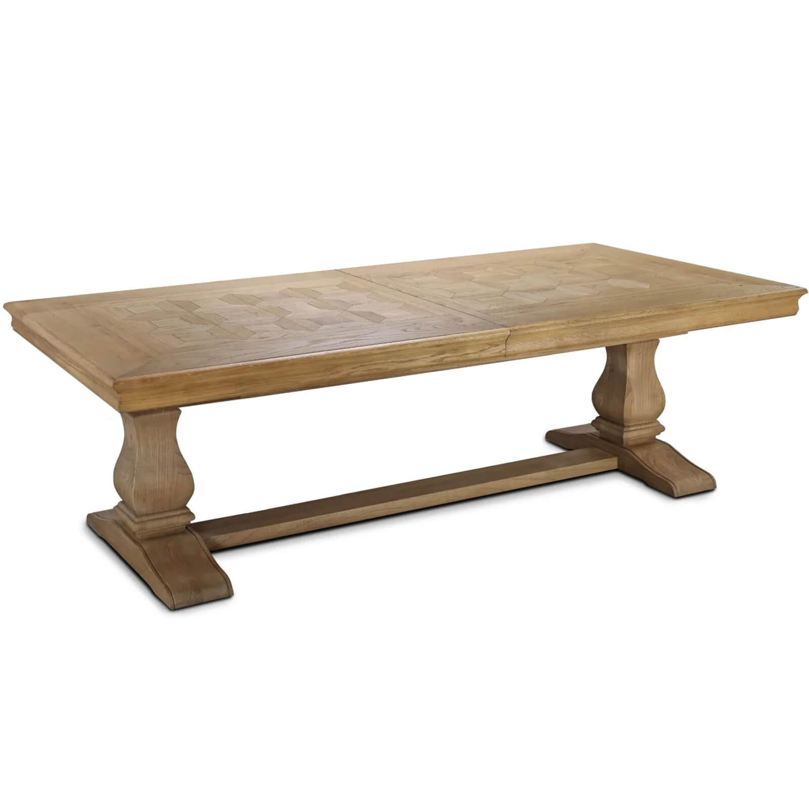 Bath Extending Oak Parquet Dining Table by Keiichi