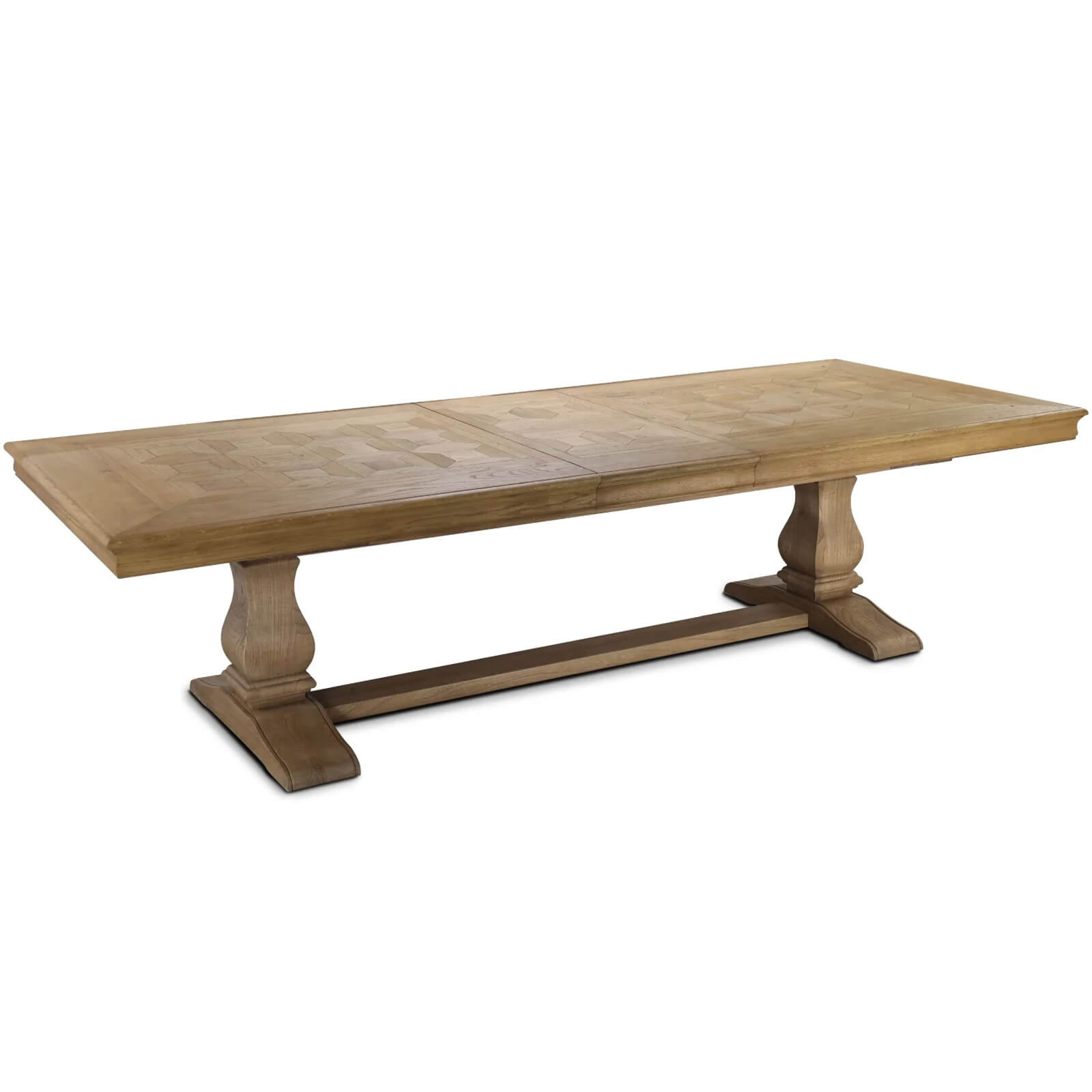 Bath Extending Oak Parquet Dining Table by Keiichi