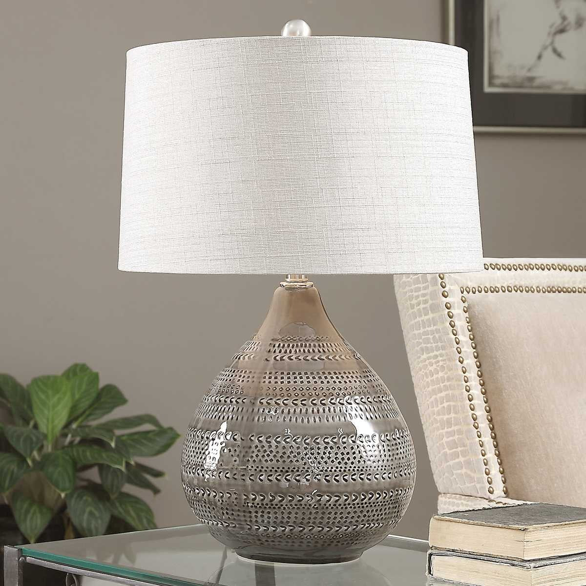 Batova Smoke Grey Lamp by Uttermost
