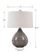 Batova Smoke Grey Lamp by Uttermost