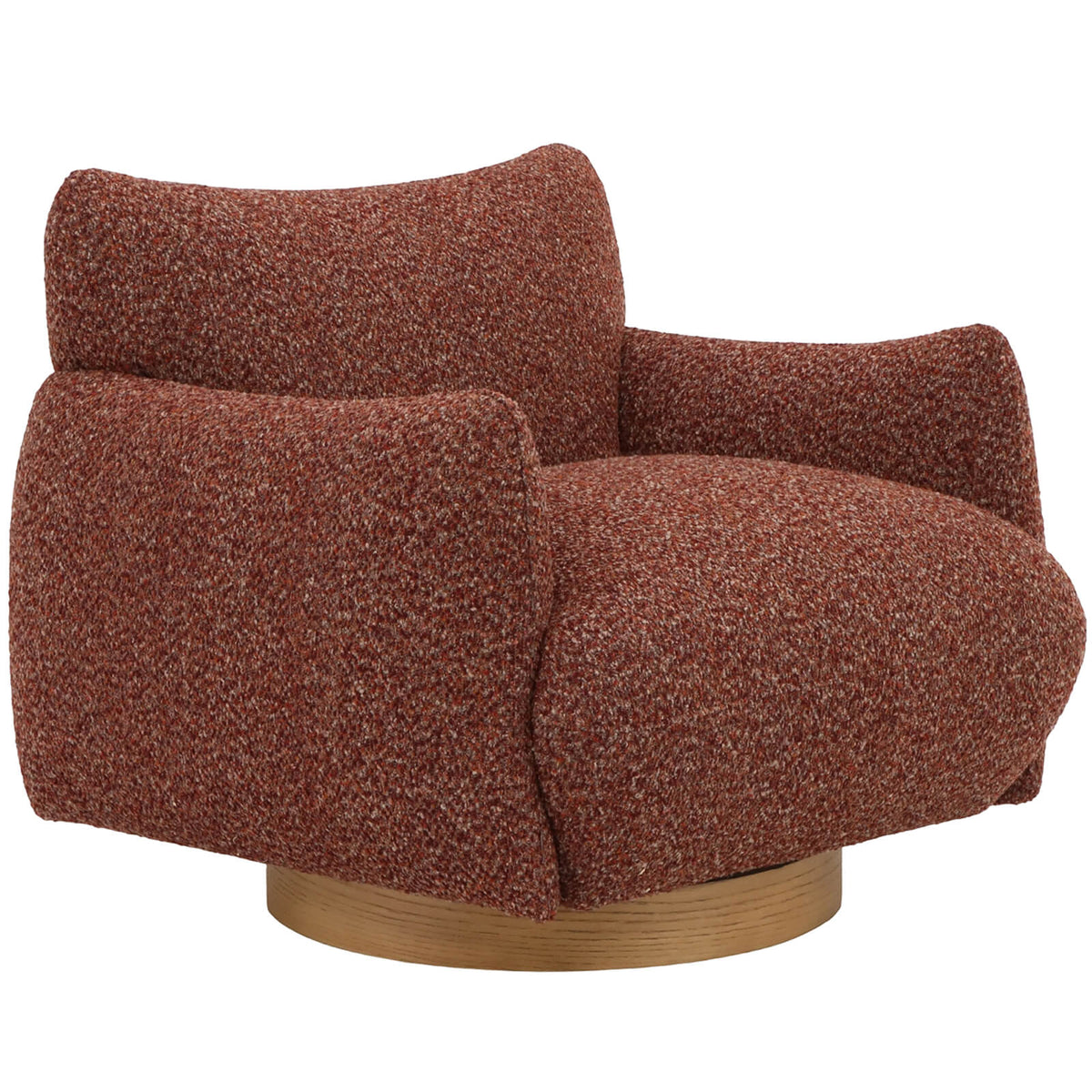 Batsford Swivel Chair in Mulberry Boucle Keiichi