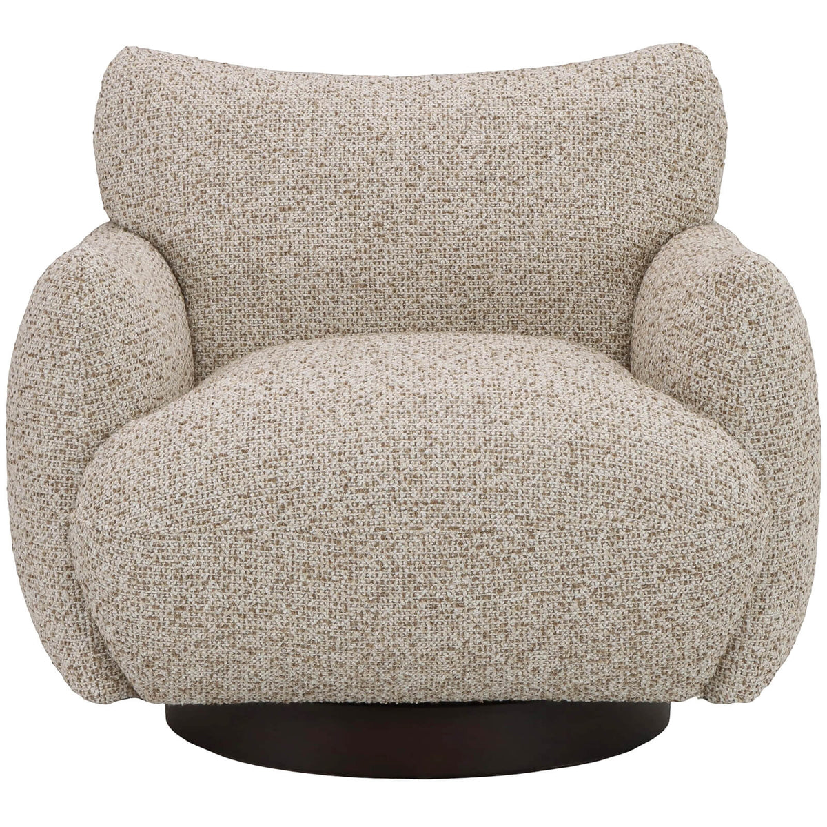 Batsford Swivel Chair in Soft Truffle Boucle Keiichi